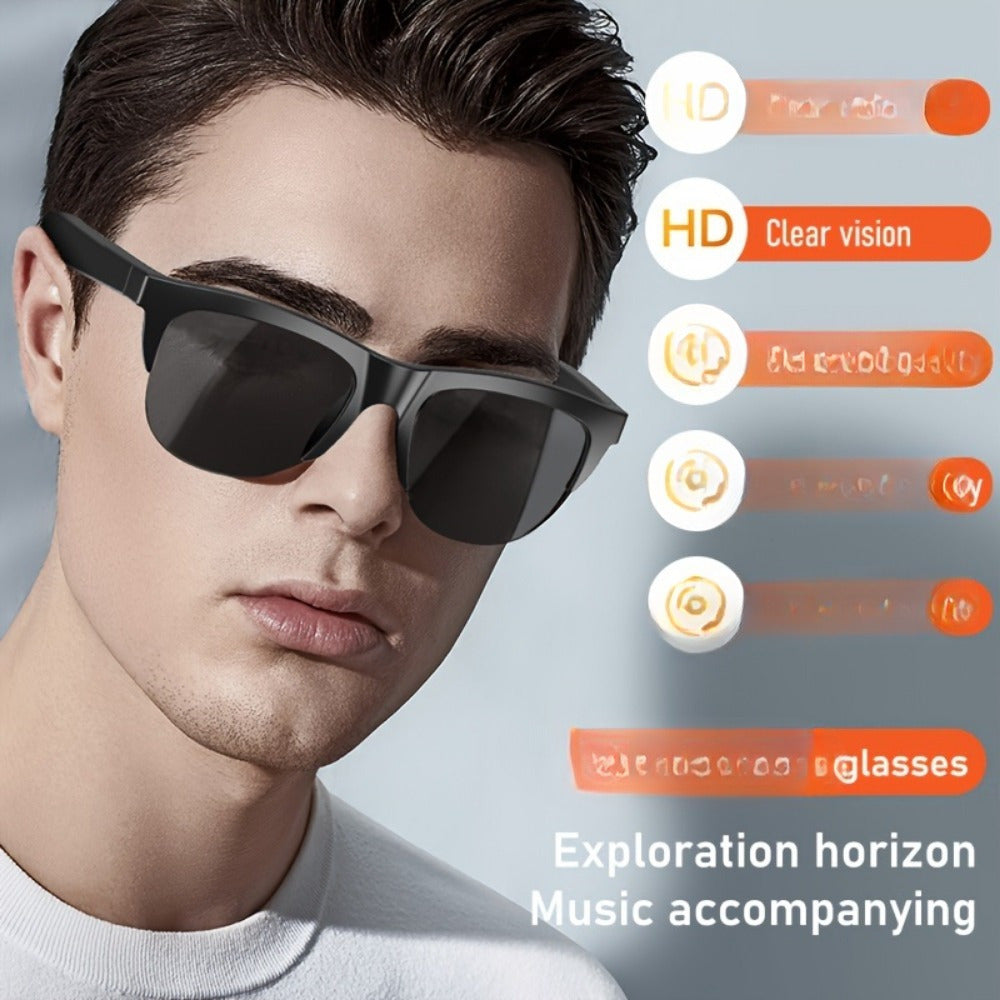 Lunettes noires connectées avec design moderne