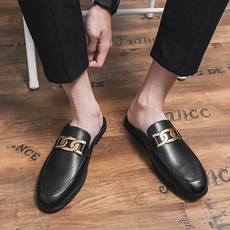 Chaussons respirants pour hommes avec boucle dorée électrolytique pour l'été