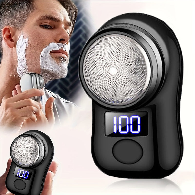 Rasoir homme compact noir avec affichage LED