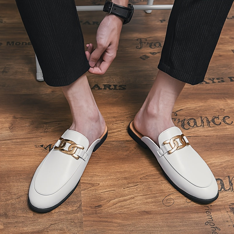 Chaussons respirants pour hommes avec boucle dorée électrolytique pour l'été