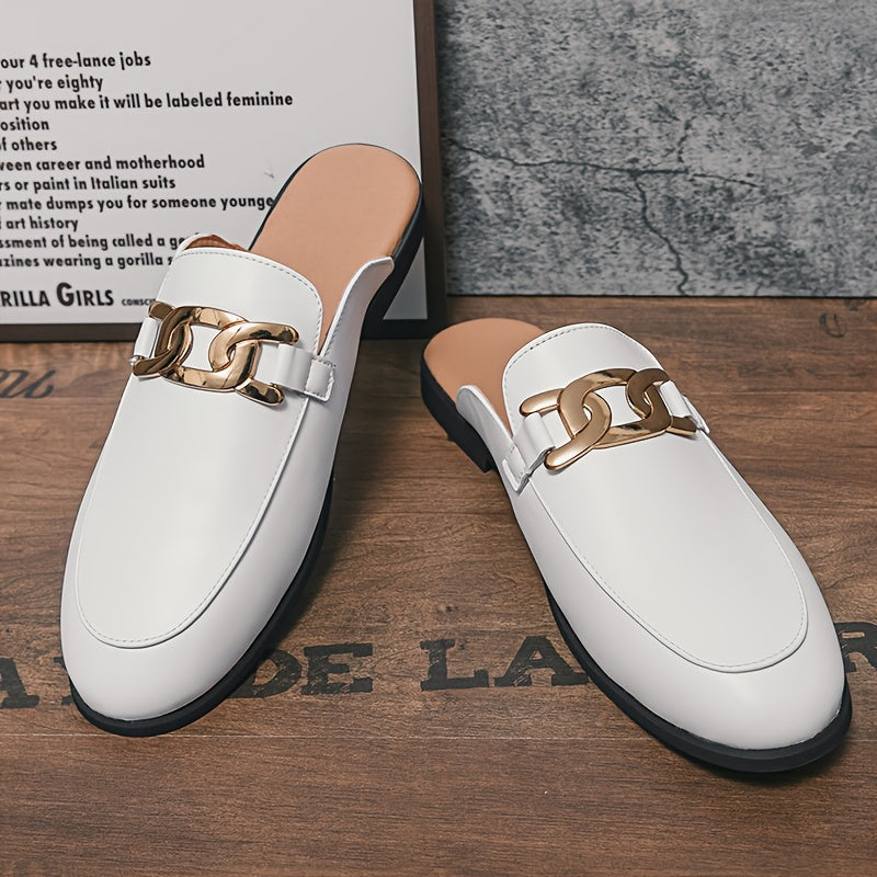 Chaussons respirants pour hommes avec boucle dorée électrolytique pour l'été