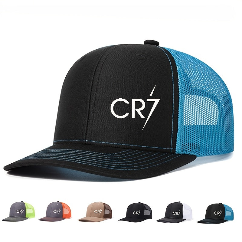 Casquette CR7 imprimée avec visière incurvée