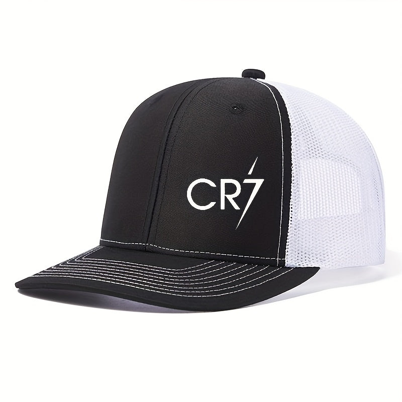 Casquette CR7 imprimée avec visière incurvée