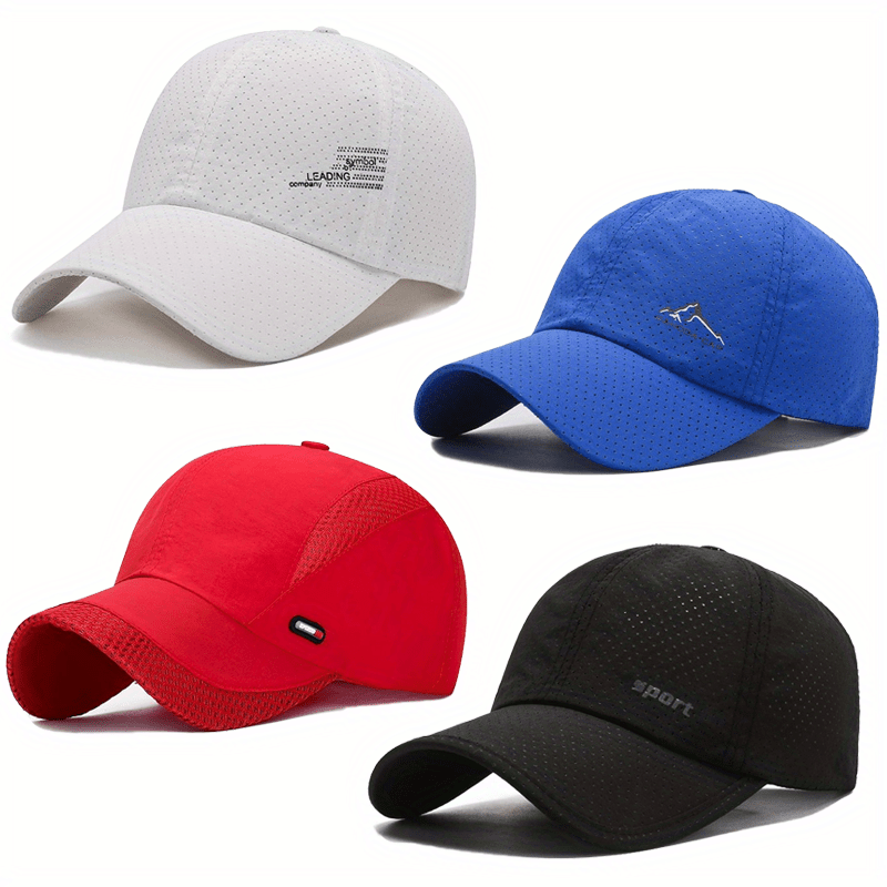 Casquette baseball homme, profil latéral montrant le filet respirant