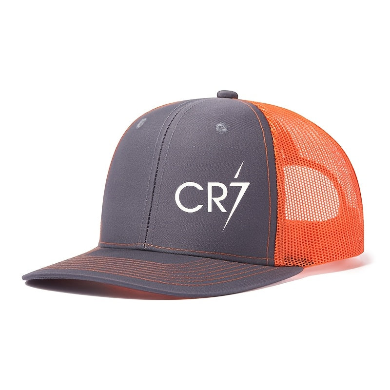 Casquette CR7 imprimée avec visière incurvée