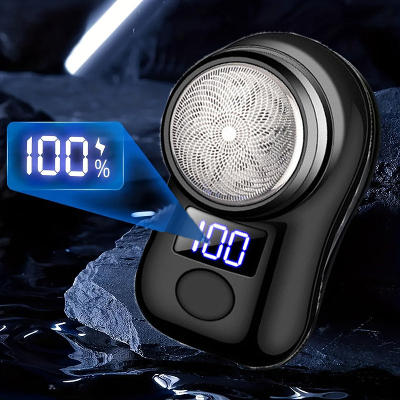 Rasoir homme compact noir avec affichage LED