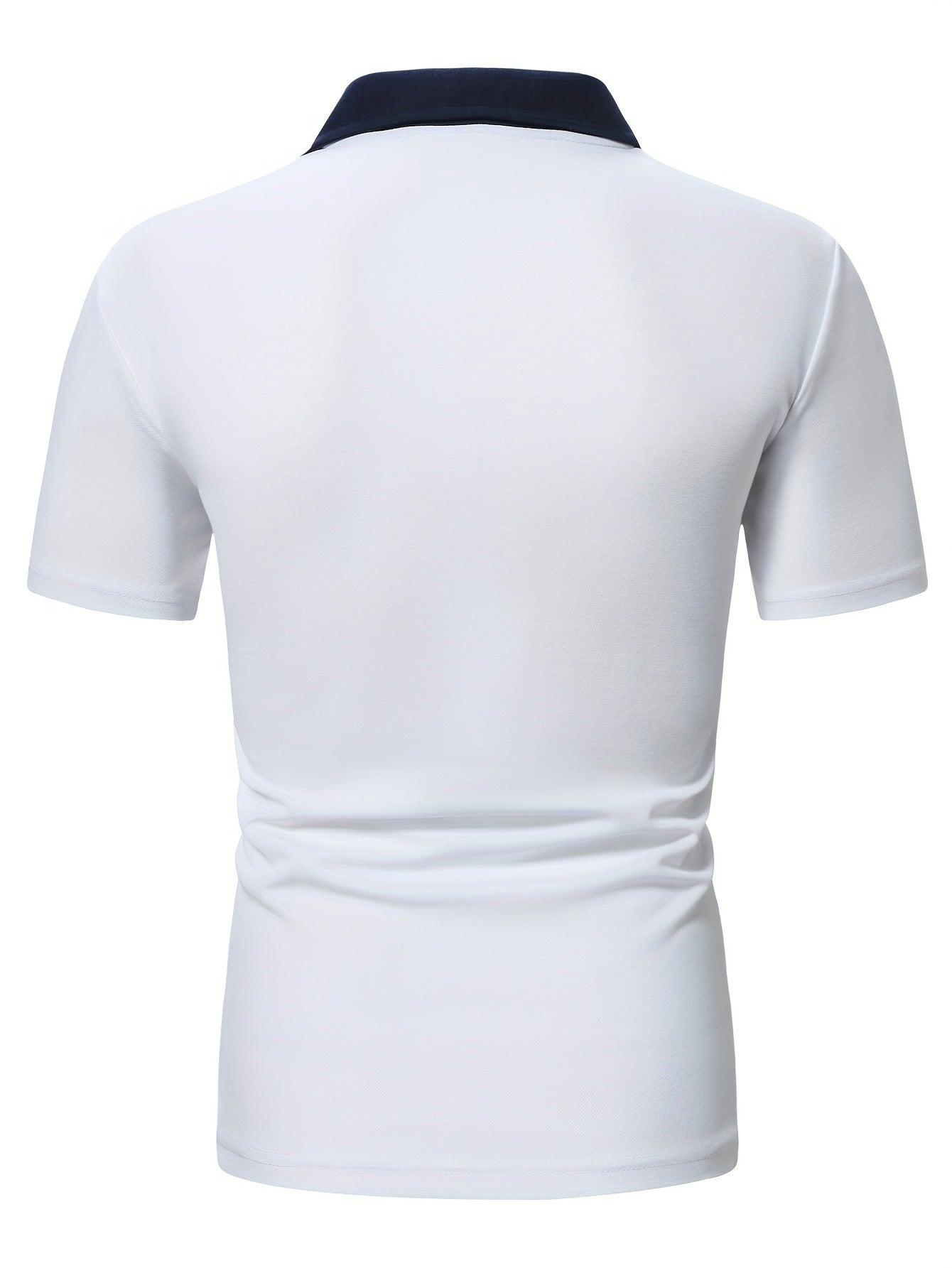 T-shirt homme été imprimé contrasté, manches courtes – style golf et tennis décontracté