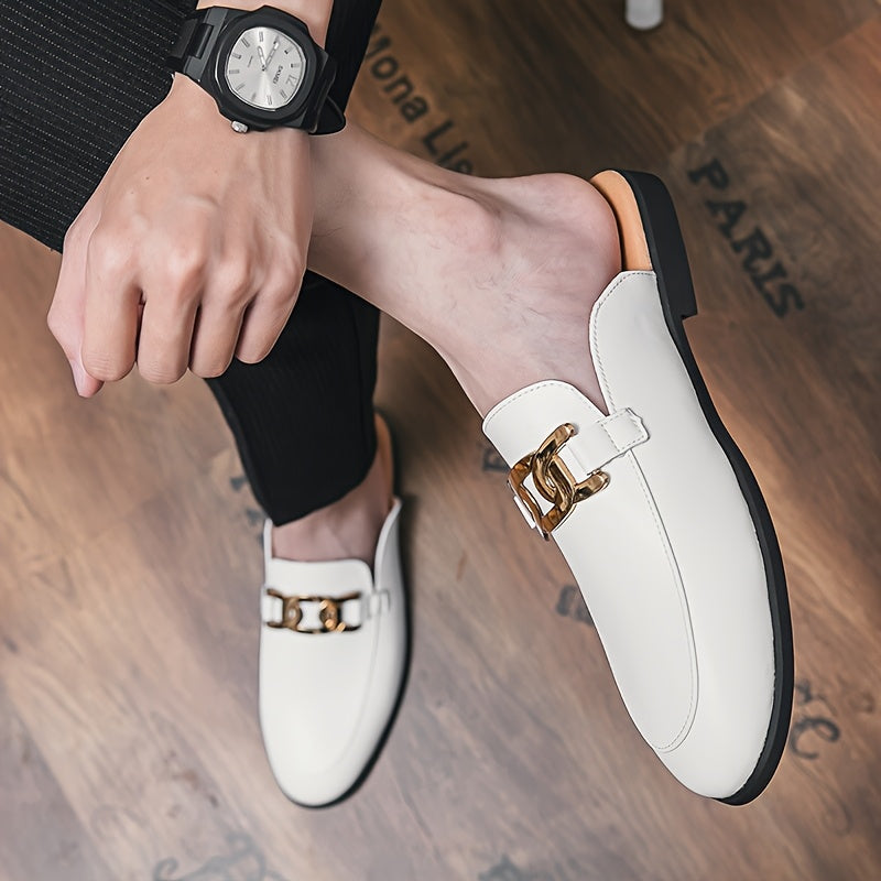 Chaussons respirants pour hommes avec boucle dorée électrolytique pour l'été