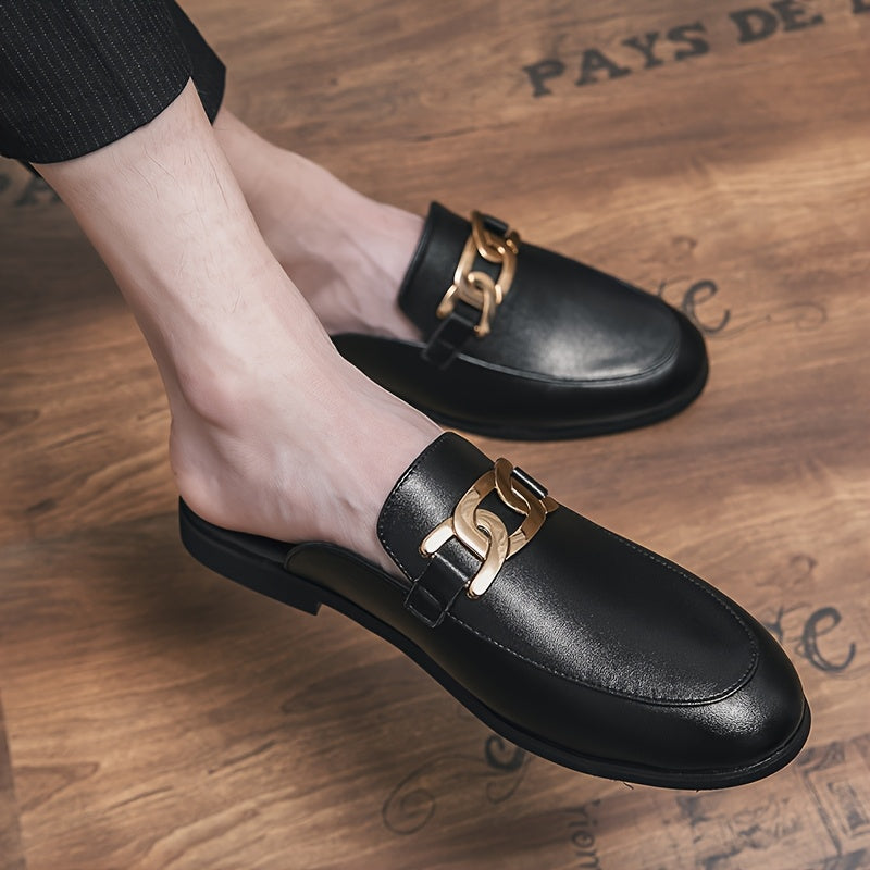 Chaussons respirants pour hommes avec boucle dorée électrolytique pour l'été