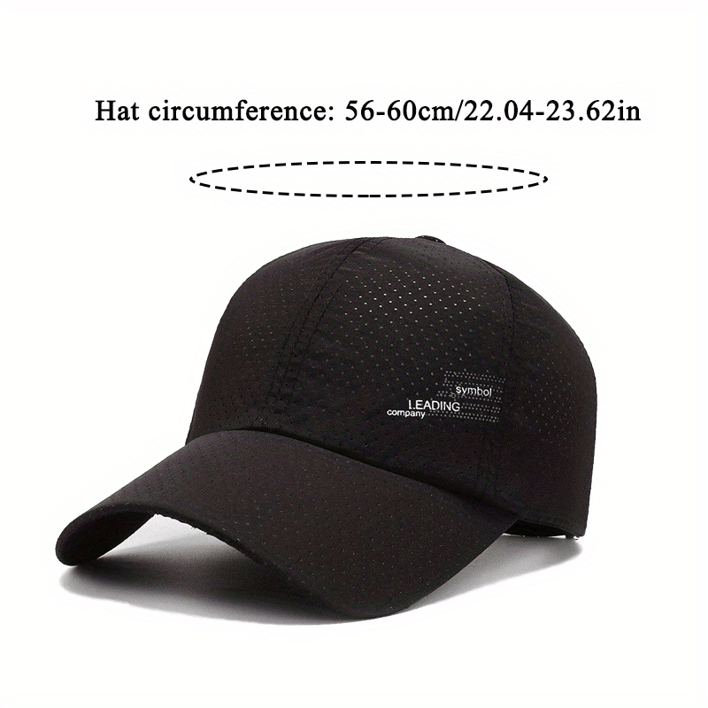 Casquette baseball homme, profil latéral montrant le filet respirant