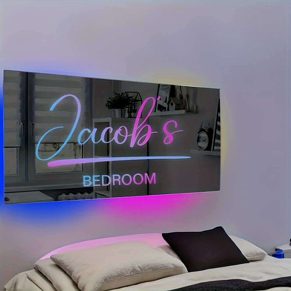 Plaque LED personnalisée avec prénom Jacob - décoration lumineuse pour chambre