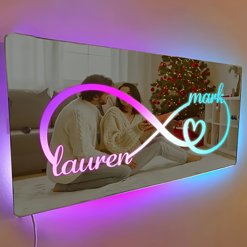 Plaque LED personnalisée avec prénom Laurent et Mark - décoration lumineuse pour chambre