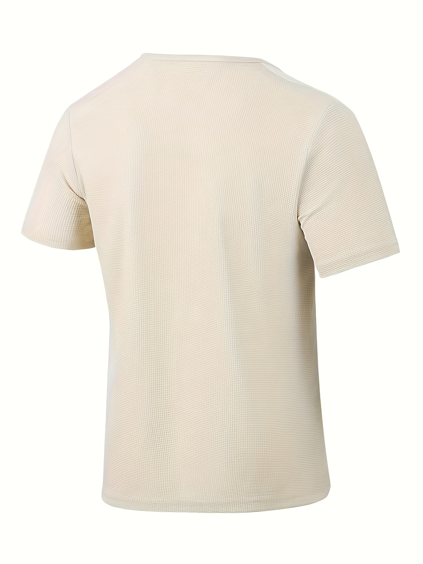 T-shirt homme maroon et noir en maille nid d’abeille, col rond, respirant, cordon décoratif