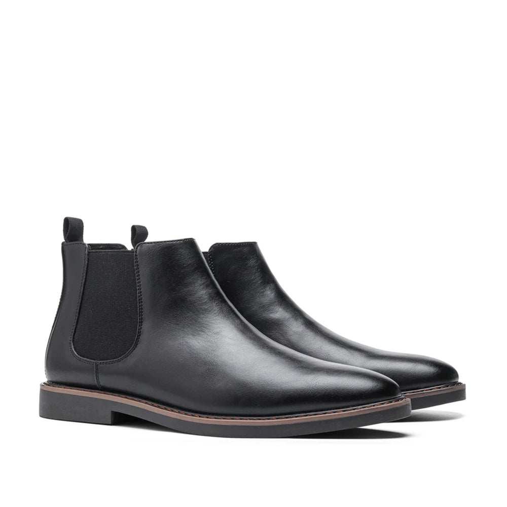 Bottes Chelsea rétro pour homme en cuir, confortables, tailles 40 à 46