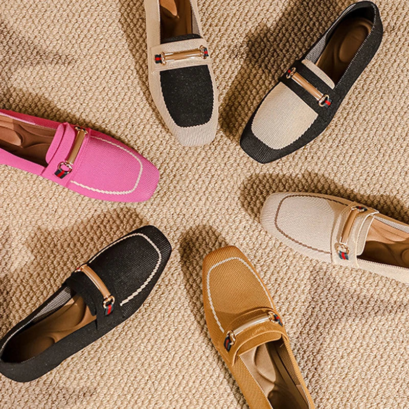 Chaussures plates antidérapantes pour femme, disponibles en grandes tailles