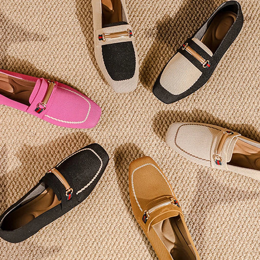 Chaussures plates antidérapantes pour femme, disponibles en grandes tailles