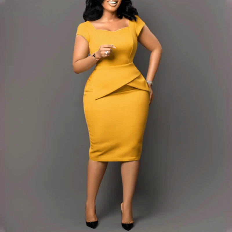 Robe moulante péplum élégante pour femme pour l'été