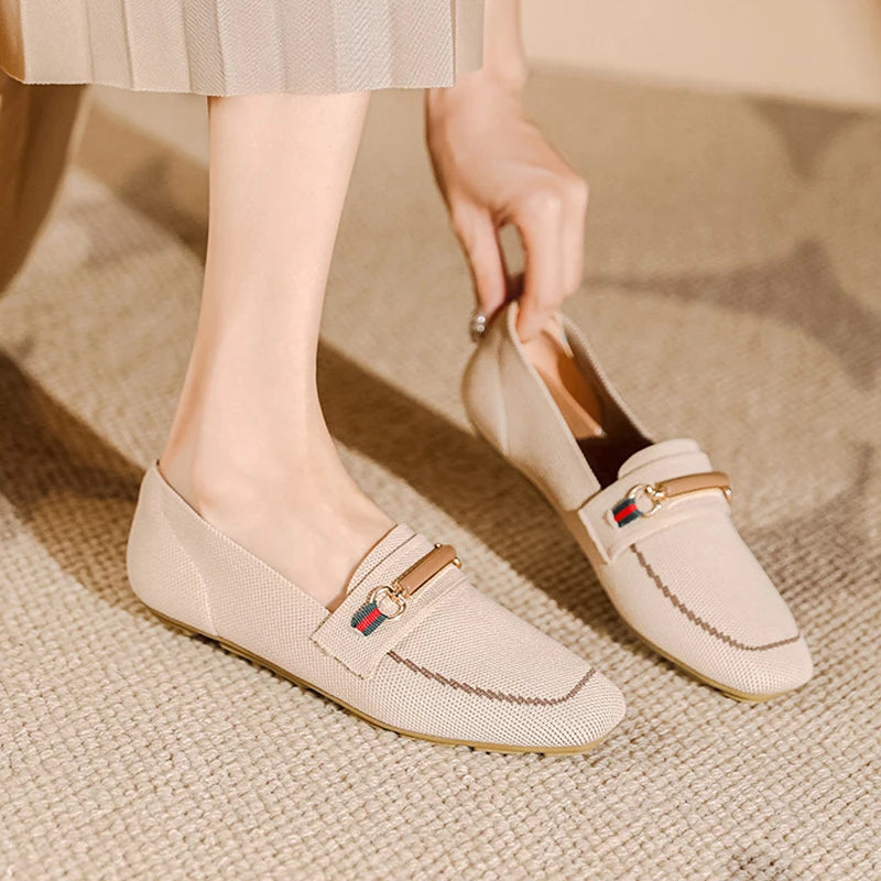 Chaussures plates antidérapantes pour femme, disponibles en grandes tailles