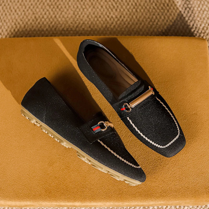 Chaussures plates antidérapantes pour femme, disponibles en grandes tailles