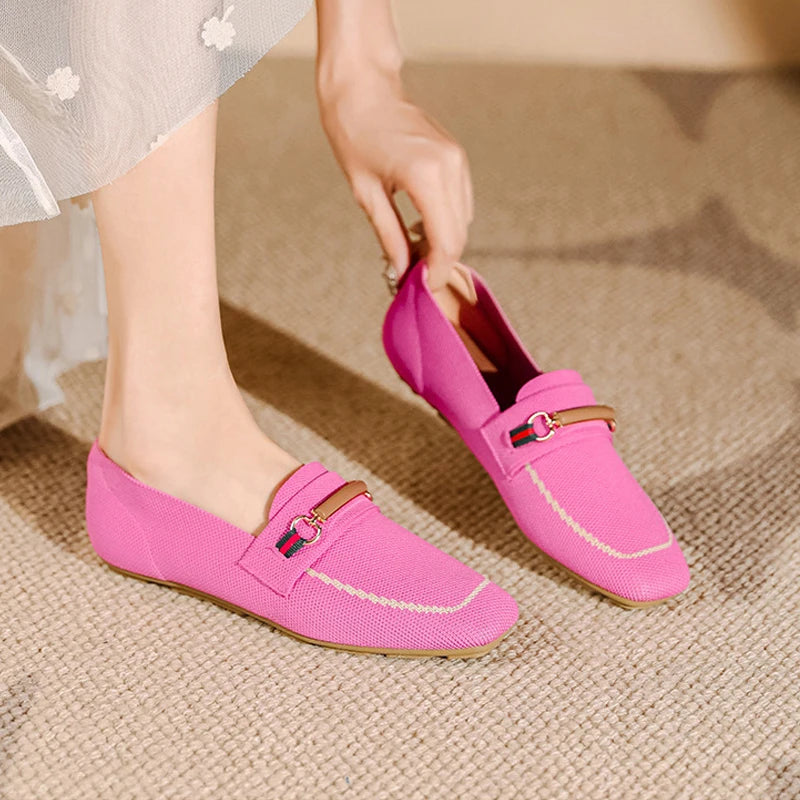 Chaussures plates antidérapantes pour femme, disponibles en grandes tailles