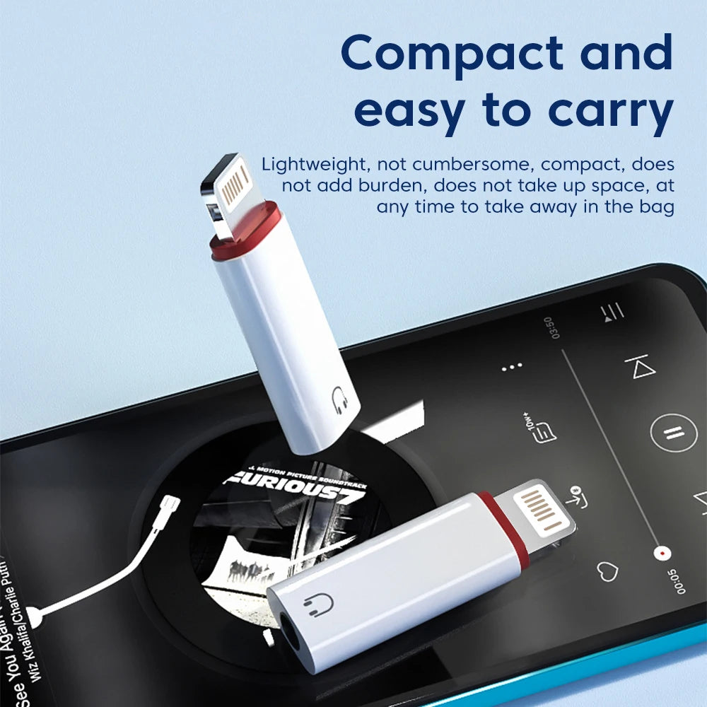 Adaptateur Olaf Lightning vers Jack 3.5 mm pour iPhone avec port USB-C – connecteur audio pour écouteurs