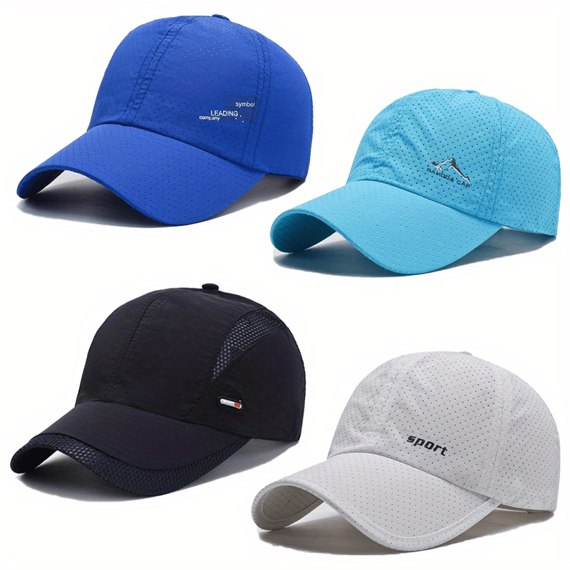 Casquette baseball homme, profil latéral montrant le filet respirant

