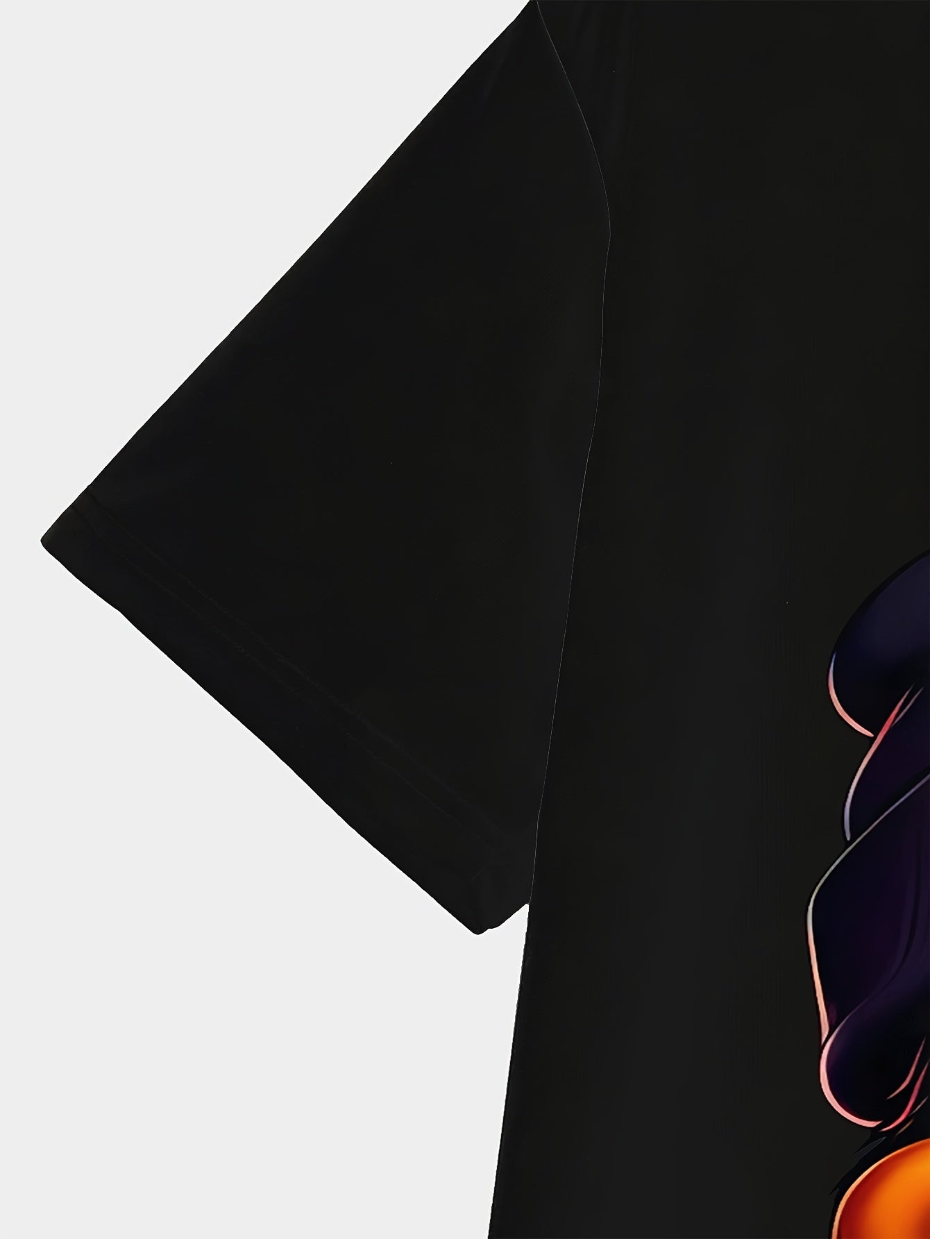 T-shirt homme noir avec imprimé cartoon 3D vif