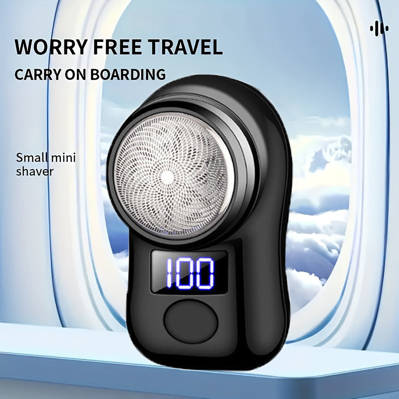 Rasoir homme compact noir avec affichage LED