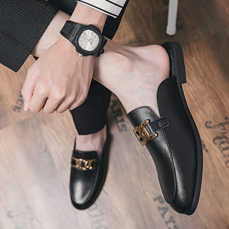 Chaussons respirants pour hommes avec boucle dorée électrolytique pour l'été